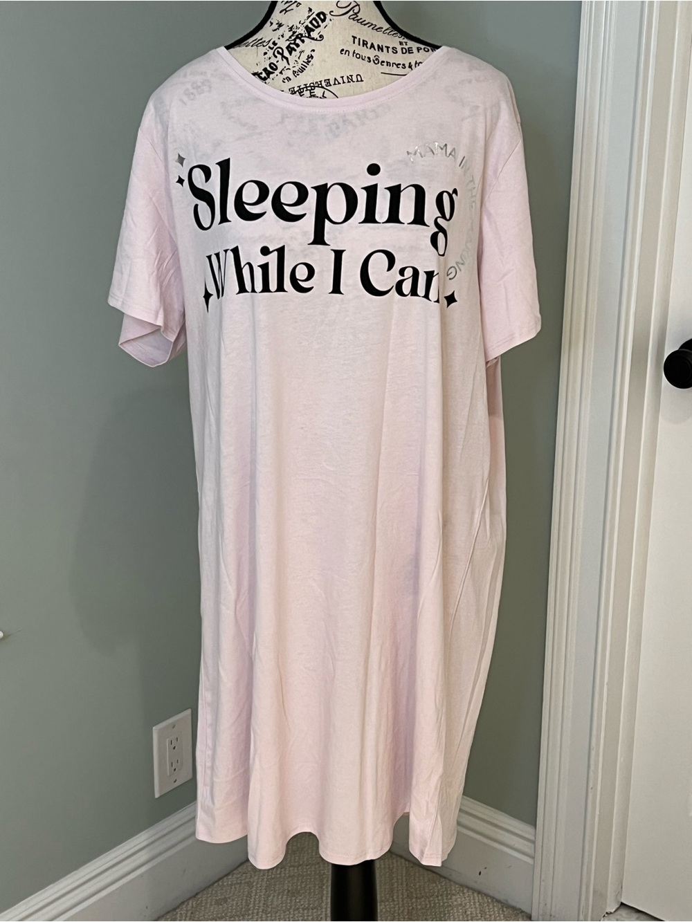 NWT Tummii Sleep Shirt | SZ M | Sleeping While I Can - Mama in the Making | Pink